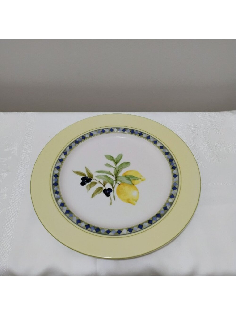 Royal Doulton Carmina Dinner Plate English Porcelain Olives Lemons Mediterranean